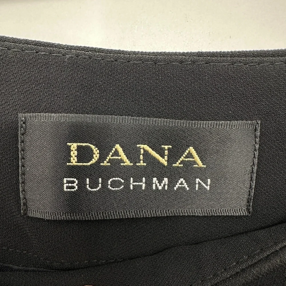 Vintage Dana Buchman Maxi Skirt Size 8‎ Black Wrap Lined Neutral Quiet Luxury